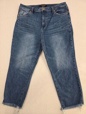 Liverpool Non-Skinny Skinny Liv Hi-Rise Jeans Size 12/31 Crop Raw Hem